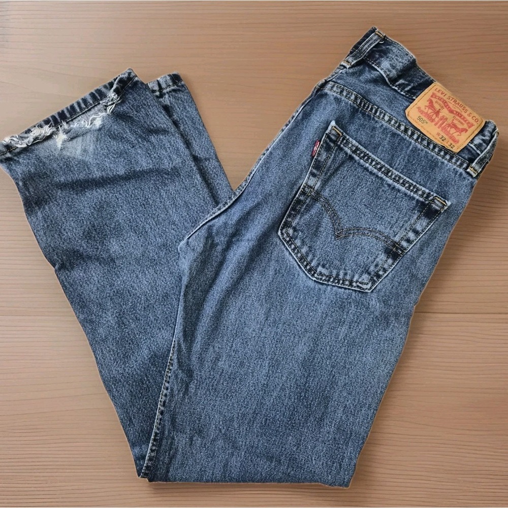 Vintage Style Levi's 505 Medium Wash‎ Straight Leg Grunge Skater Y2K...